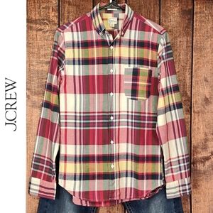 NWOT Multi Color Madras Slim Fit Button Down Long Sleeve